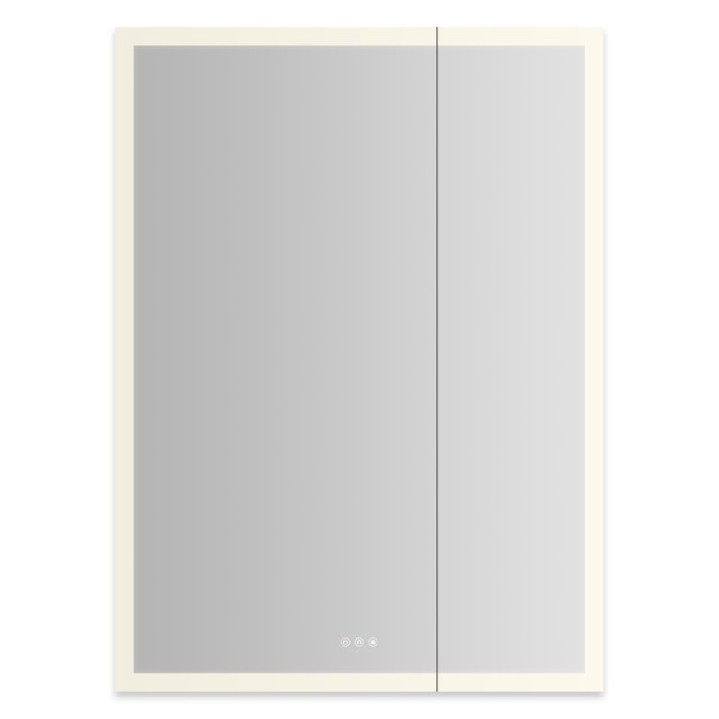 Medicine Cabinet AIO 36 x 48 Inch with Perimeter Lighting 2 Doors Triple Mirror Left Hinge