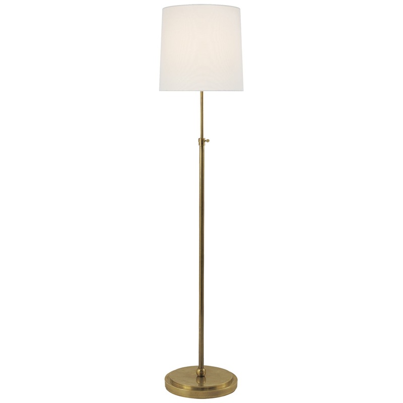 One Light Floor Lamp from the Bryant Collection in Hand-Rubbed Antique Brass Finish by Visual Comfort Signature
