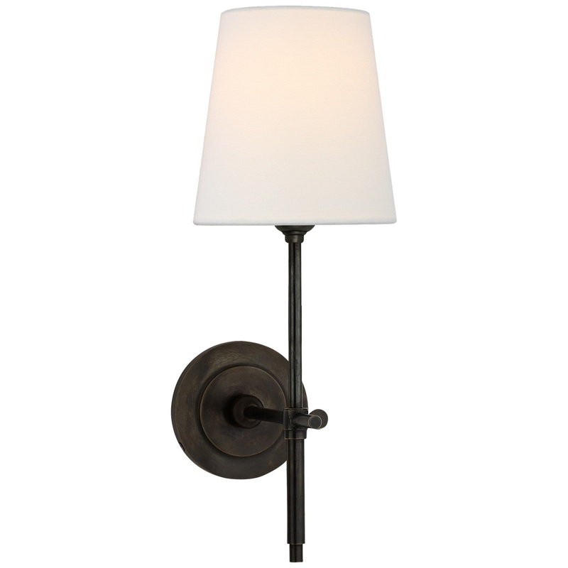 One Light Wall Sconce from the Bryant Collection in Bronze Finish by Visual Comfort Signature