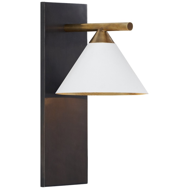 One Light Wall Sconce from the Cleo Collection in Bronze Finish by Visual Comfort Signature