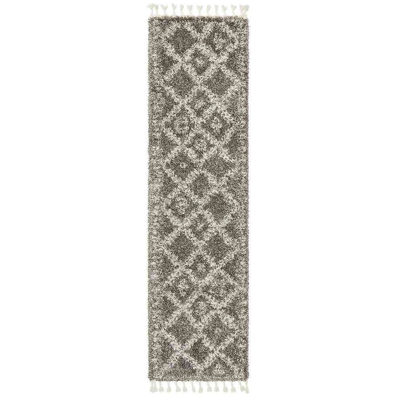 Saffron 33 Grey Runner by Rug Culture – 300X80CM – RUNNER
