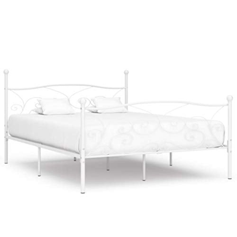 SKM Giroletto con Doghe Bianco in Metallo 200×200 cm (25.6kg)