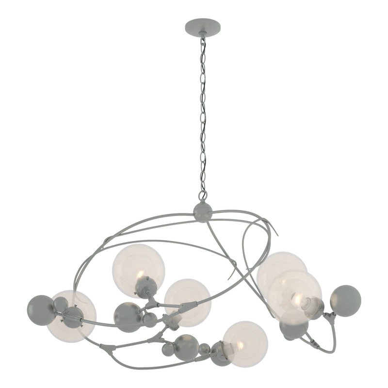Sprig Circular Pendant Vintage Platinum Opaline Glass (WF)