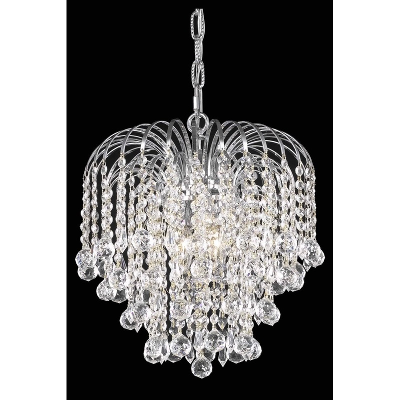 Three Light Pendant from the Addison Collection in Chrome Finish by Elegant Lighting