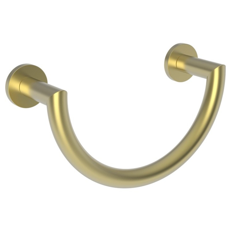 Towel Ring Priya 7-13/16 Inch Curve Open Satin Brass PVD Brass 3 Inch