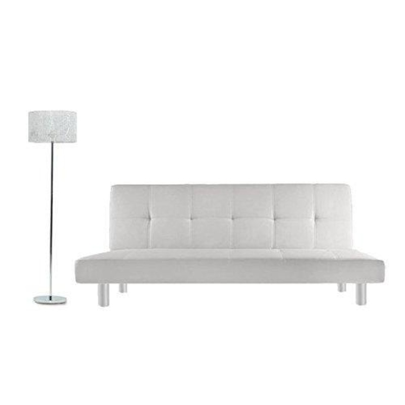 Bagno Italia Divano Letto 3 posti 180×80 Ecopelle Bianco Stile Moderno reclinabile da Soggiorno divani Letti Modello Claudia I