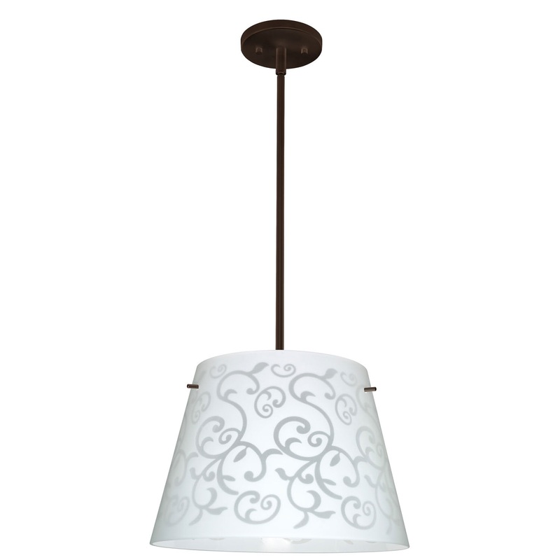 Besa 1KT-4394WD-BR Amelia Three Light Pendant Bronze (Discontinued)