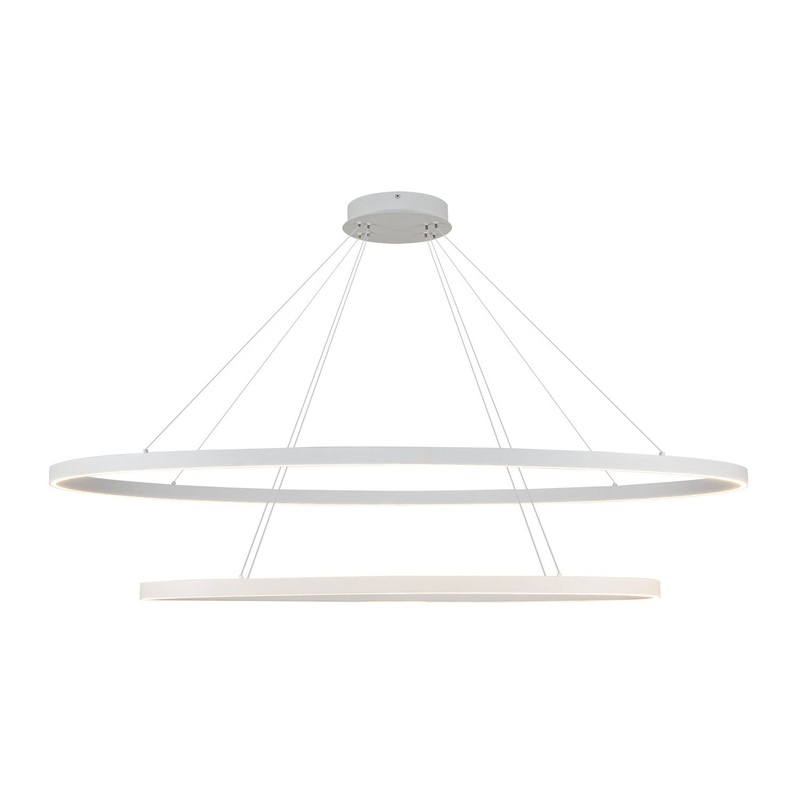 LED Chandelier from the Ovale Collection in White Finish by Kuzco Lighting