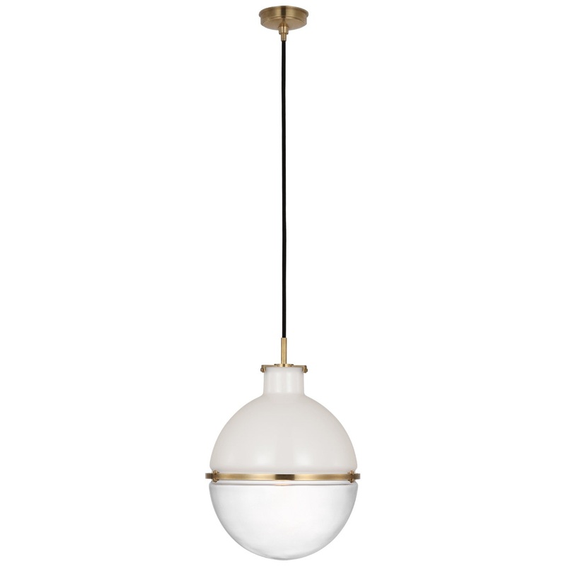 LED Pendant from the Maxey Collection in Hand-Rubbed Antique Brass Finish by Visual Comfort Signature