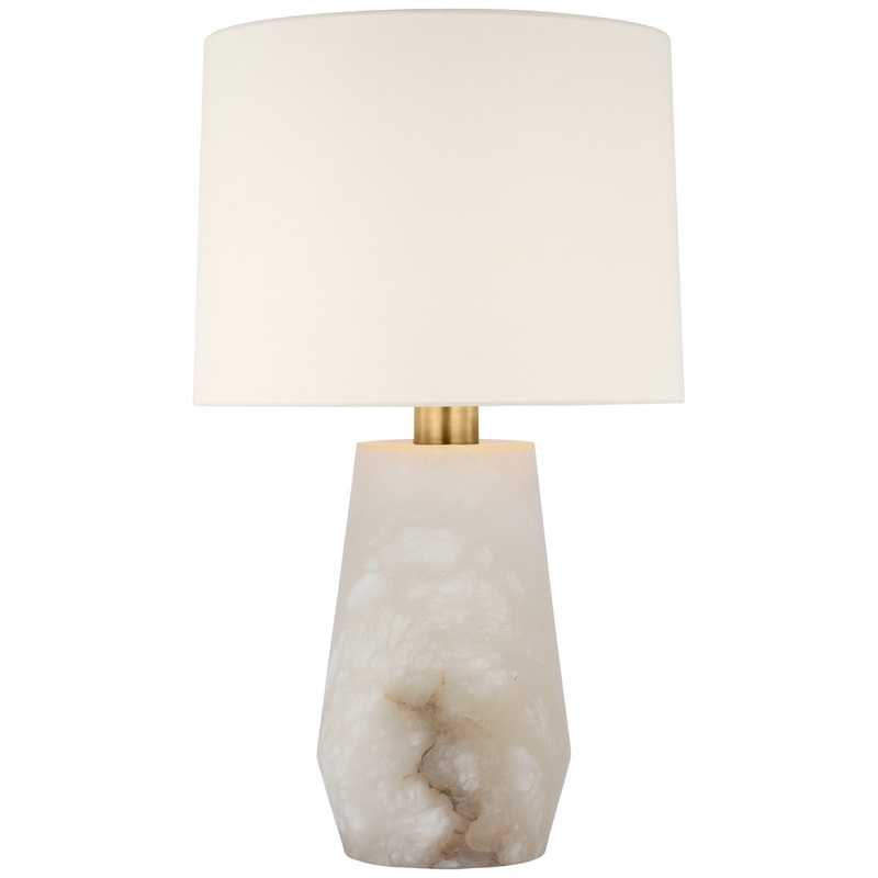 LED Table Lamp from the Corfu Collection in Alabaster Finish by Visual Comfort Signature