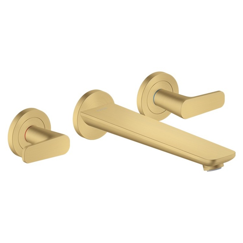 Tub Filler Trim Citterio C 2 Lever Brushed Gold Optic ADA 8 Inch Spread Wall Mount 5.3 Gallons per Minute