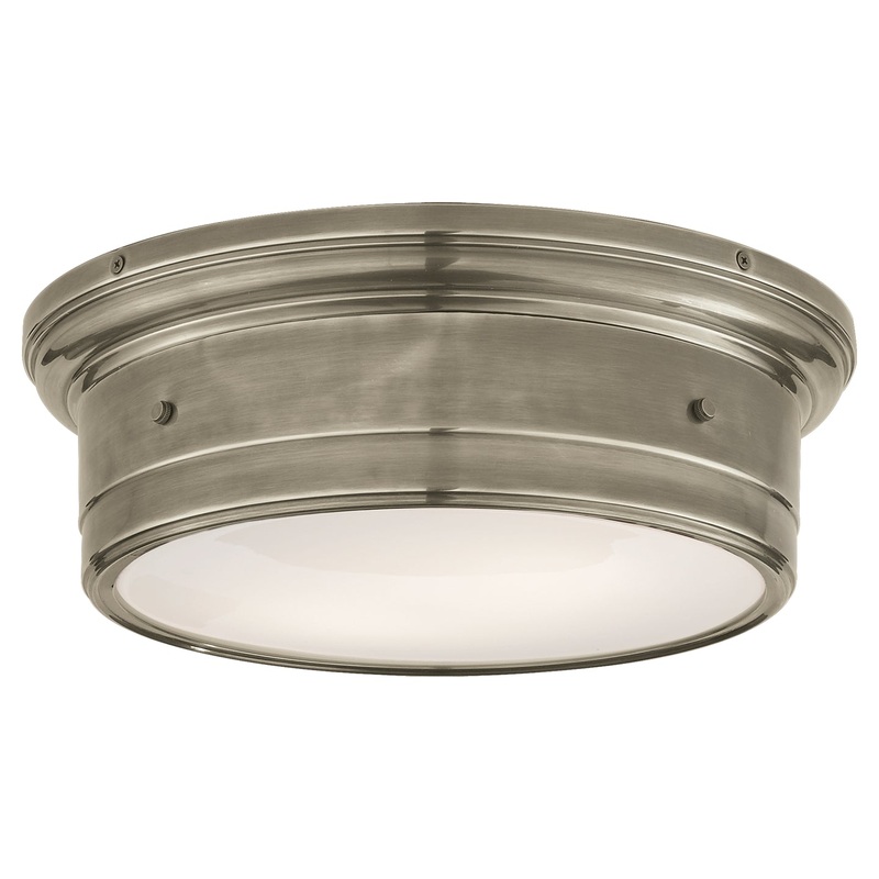 Two Light Flush Mount from the Siena2 Collection in Antique Nickel Finish by Visual Comfort Signature