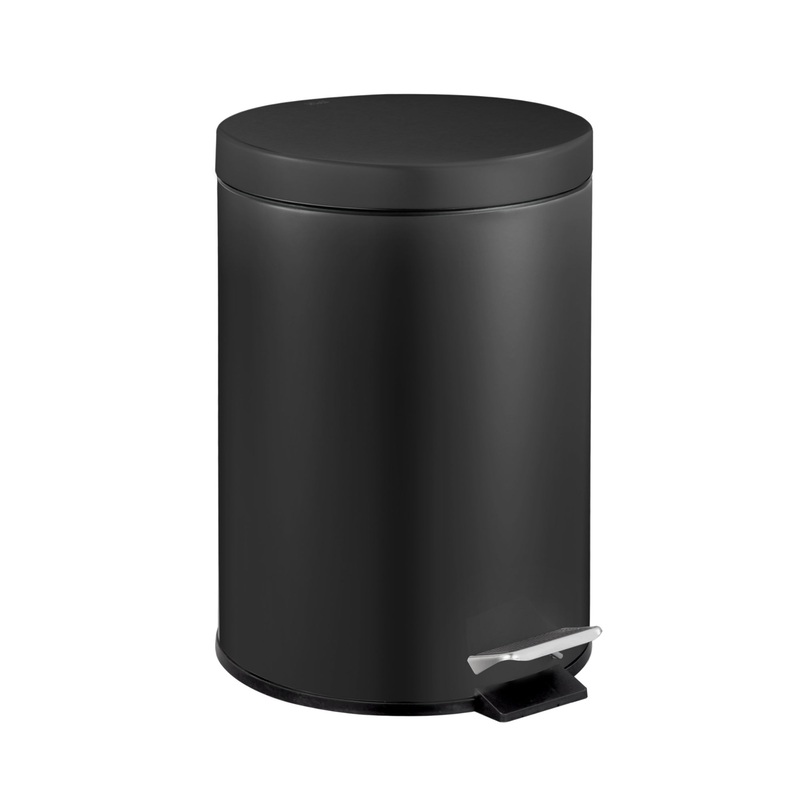 5L Round Stainless Steel Pedal Bin – Black