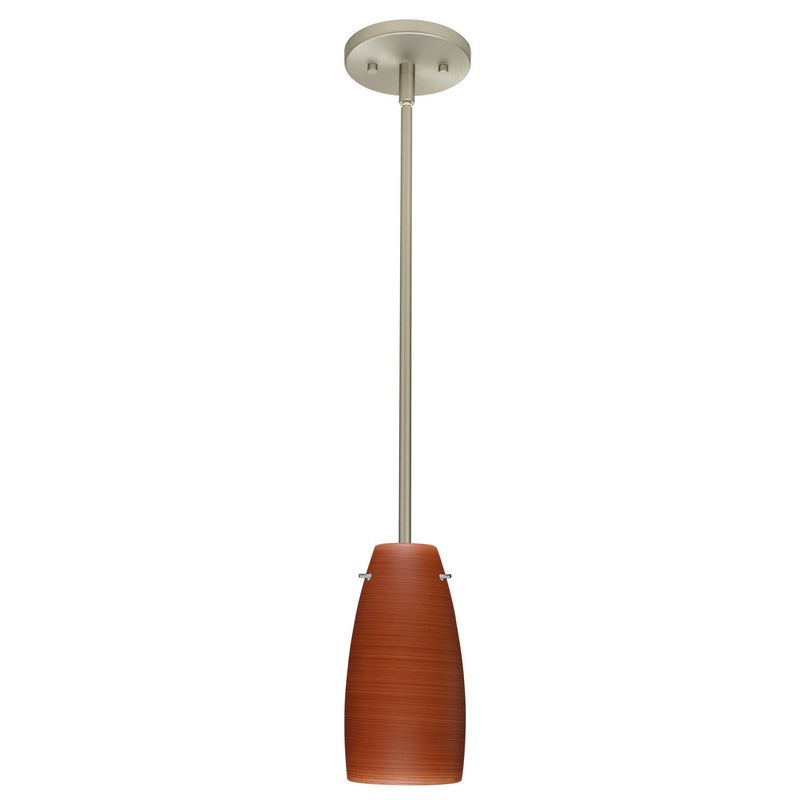 Besa 1TT-1512CH-SN Tao One Light Pendant Satin Nickel