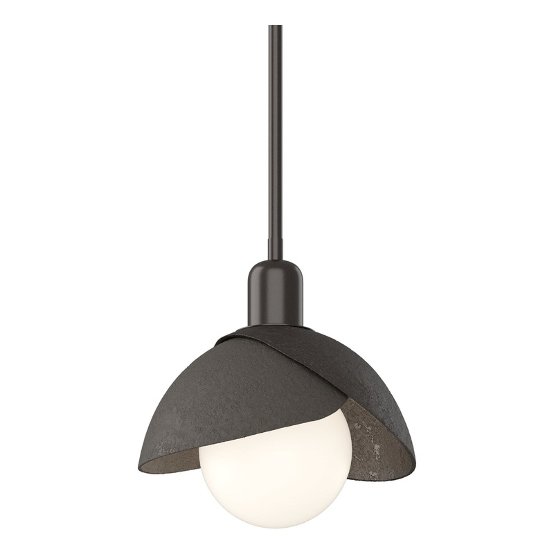 Brooklyn Double Shade Mini Pendant Oil Rubbed Bronze Dark Smoke