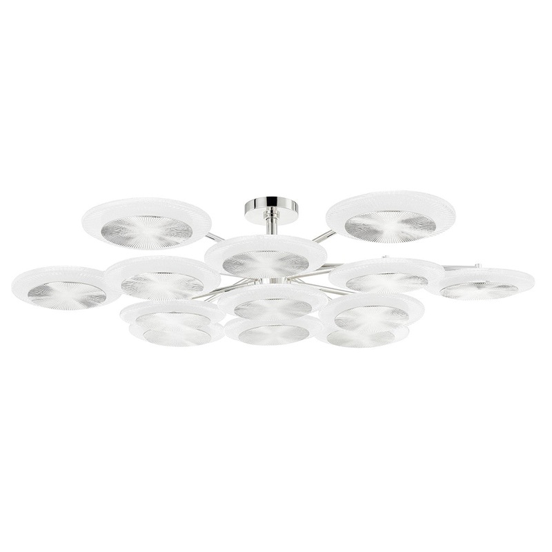 Corbett Lighting 328-57-PN Topaz LED Semi Flush Mount Polished Nickel