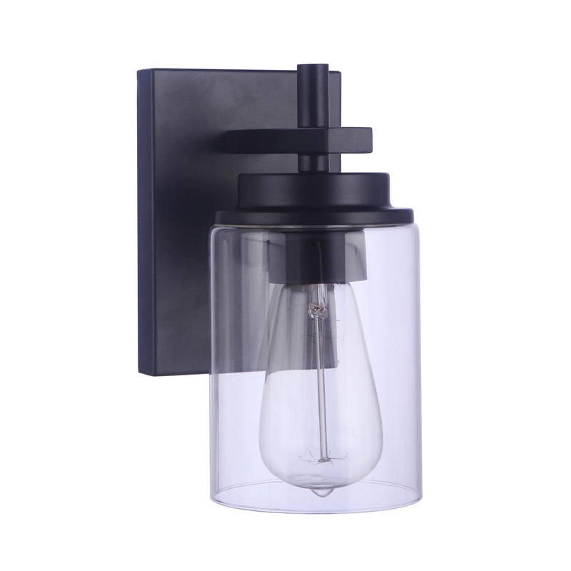 Craftmade 17405FB1 Reeves One Light Wall Sconce Flat Black