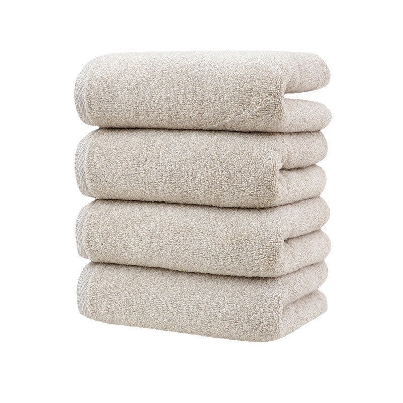 Khaki Plush Cotton Hand Towel Set (4-Pack) – Ultra Soft, Absorbent & Quick-Drying Face Towels for Bathroom