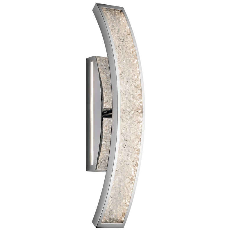 LED Vanity from the Crushed Ice Collection in Chrome Finish by Kichler