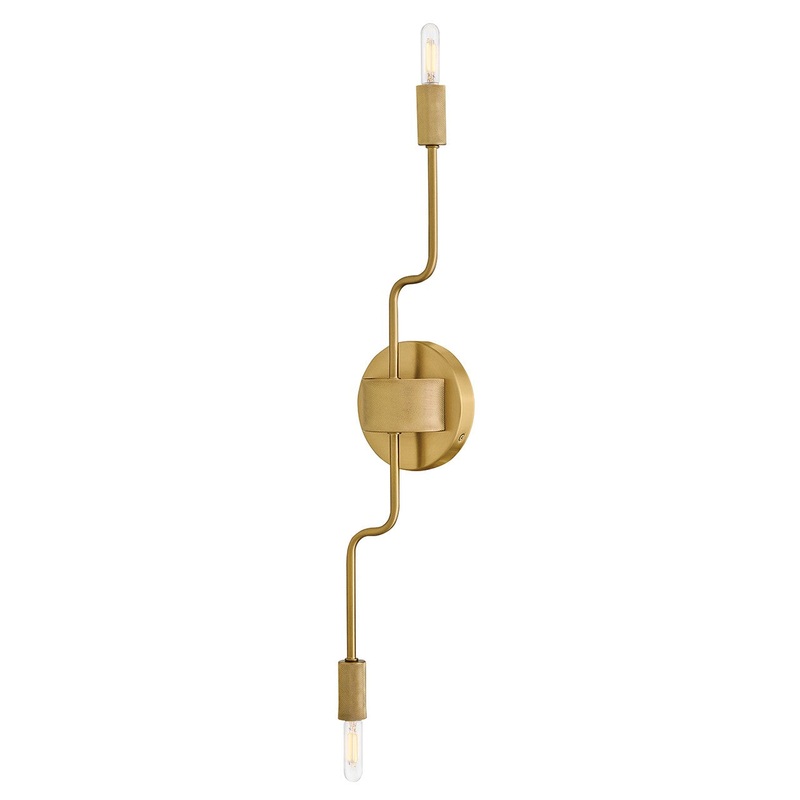 LED Wall Sconce from the Austen Collection in Lacquered Brass Finish by Lark