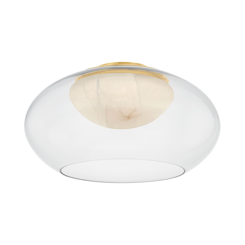 Moore 1-Light LED Flush Mount Aged Brass
