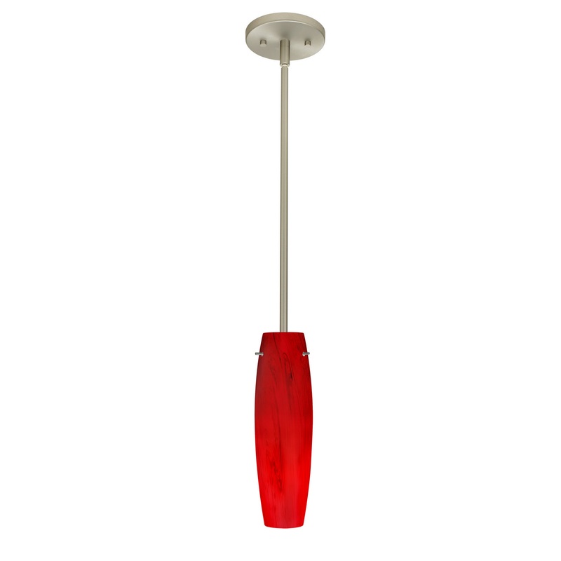 One Light Pendant from the Tu Tu Collection in Satin Nickel Finish by Besa