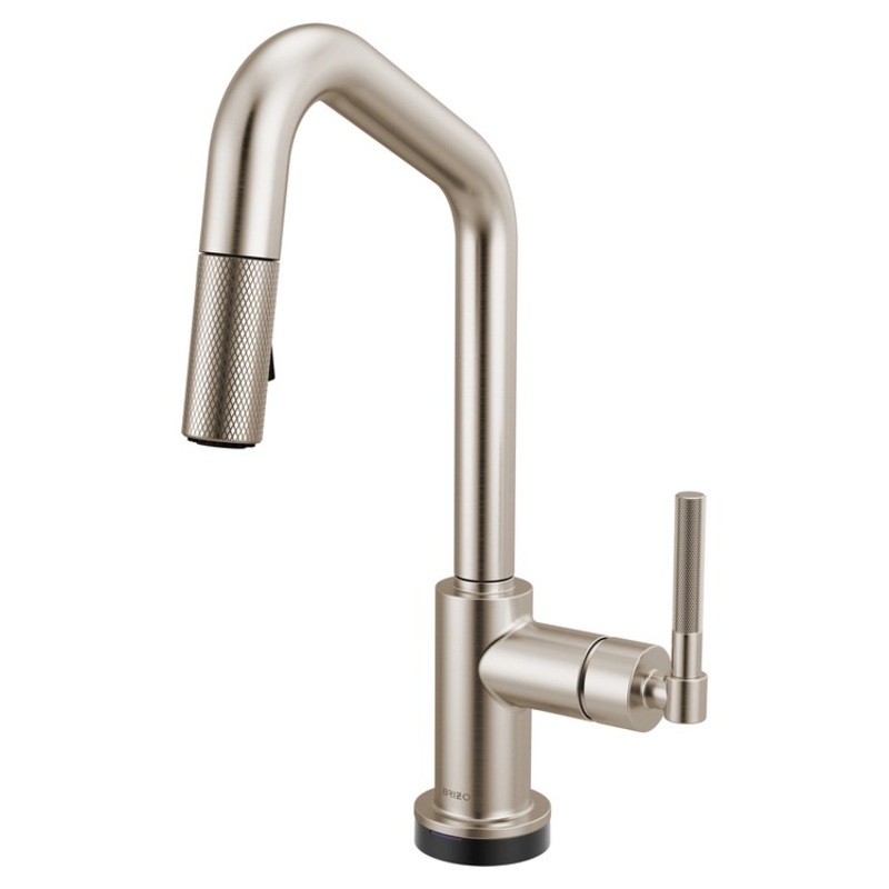 Prep Faucet Litze Smarttouch 1 Knurled Handle ADA Brilliance Stainless Pull Down Dual Function Angle 360 DEG Swivel 1.8 Gallons per Minute
