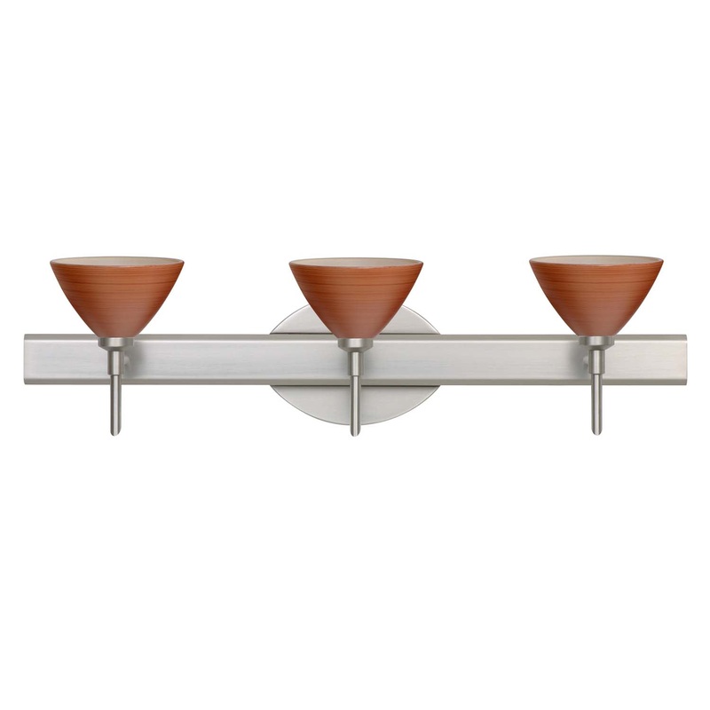 Three Light Wall Sconce from the Domi Collection in Satin Nickel Finish by Besa