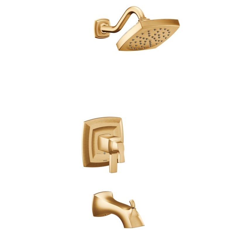 Tub and Shower Trim Voss M-Core 4-Series 2 Lever Brushed Gold WaterSense ADA 1.75 Gallons per Minute