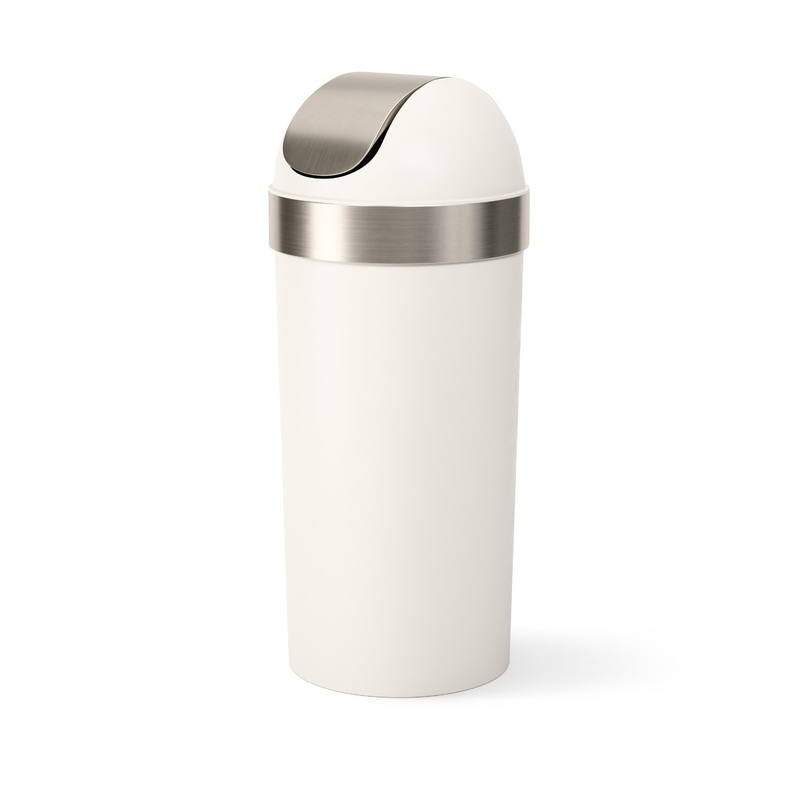 Venti 16-Gallon (62L) Trash Can with Swing Top Lid Sand
