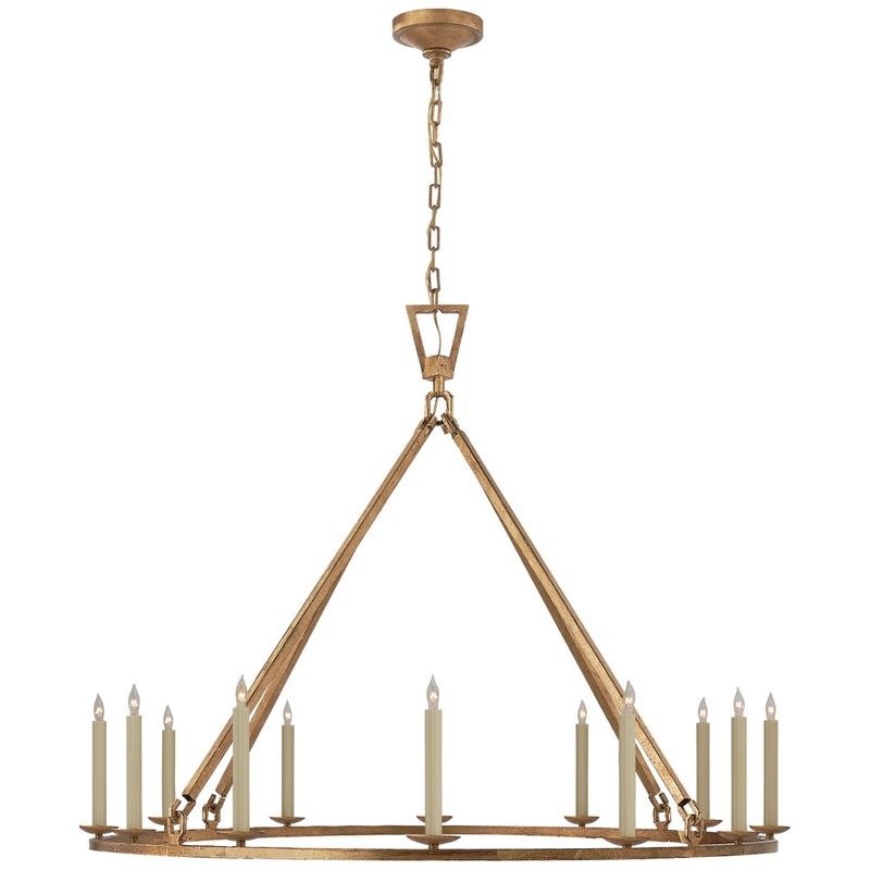 12 Light Chandelier from the Darlana Ring Collection in Gilded Iron Finish by Visual Comfort Signature