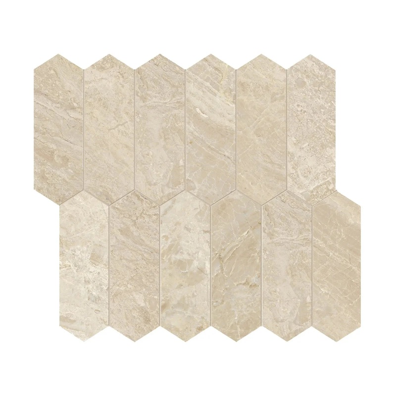 2″ x 6″ Impero Reale Picket Honed Marble Mosaic 1 Sheet = .87 Sqft 2″ x 6″