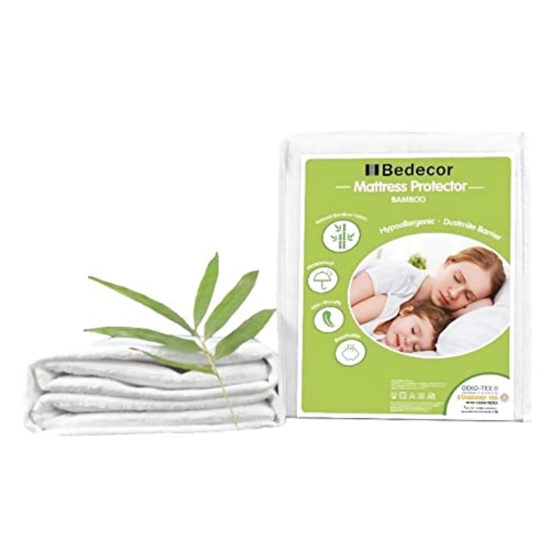 Bedecor Bamb Coprimaterasso – Una Piazza e Mezza 120×200, Impermeabile, Rinfrescante, Traspirante, Super Morbido