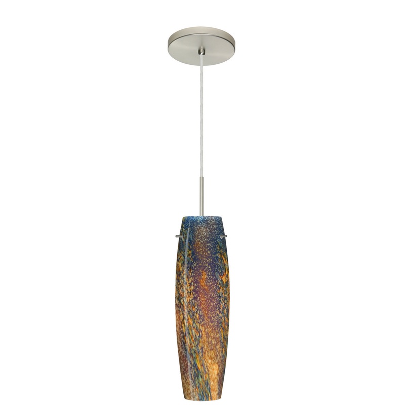 Besa 1BT-4121CE-MED-SN Tu Tu One Light Pendant Satin Nickel (Discontinued)