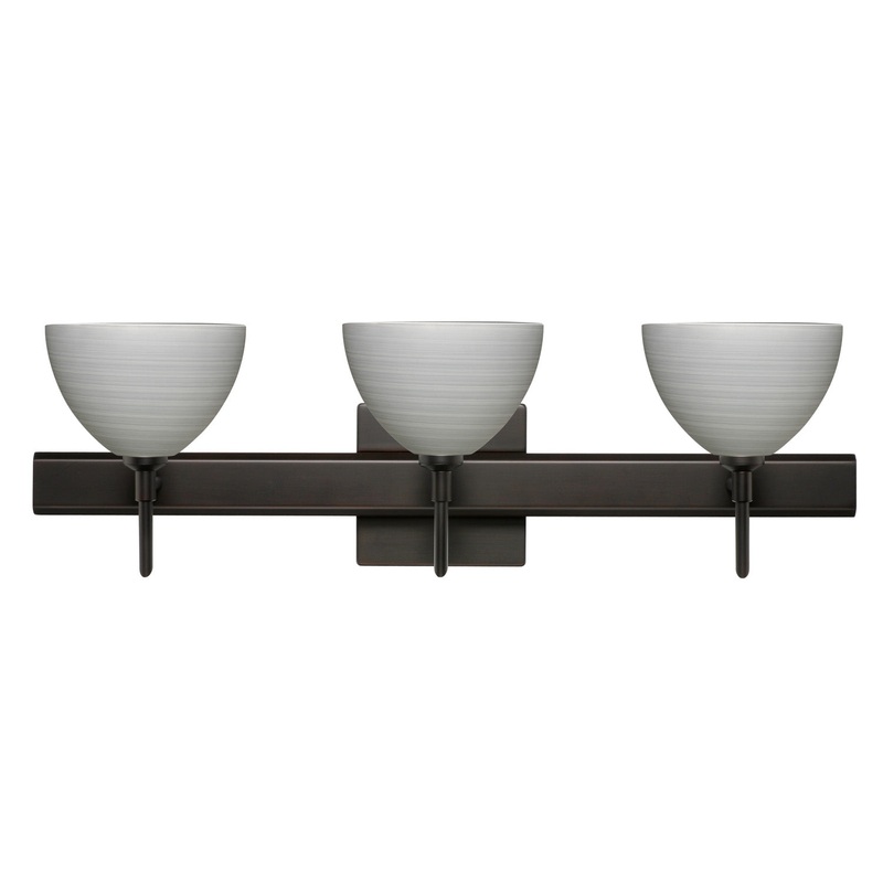 Besa 3SW-4679TN-BR-SQ Brella Three Light Wall Sconce Bronze