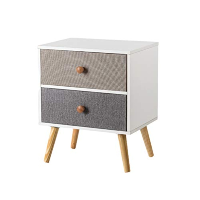 EVEN Comodino Camera da Letto con cassetti, tavolino in Legno Gomma, armadietti Moderni in Legno semplici e robusti, mobili Camera da Letto