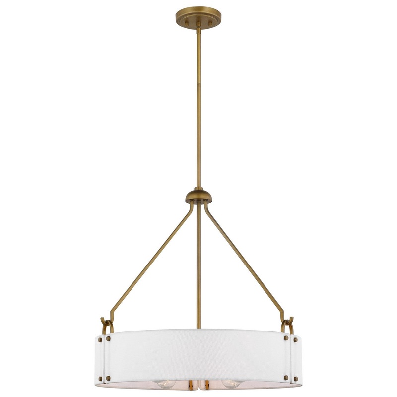 Four Light Pendant from the Halter Collection in Natural Brass Finish by Nuvo Lighting