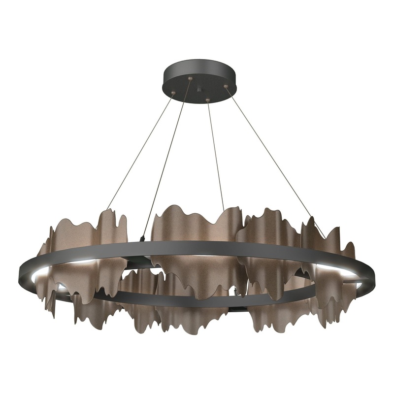 Hildene Circular LED Pendant Black Bronze