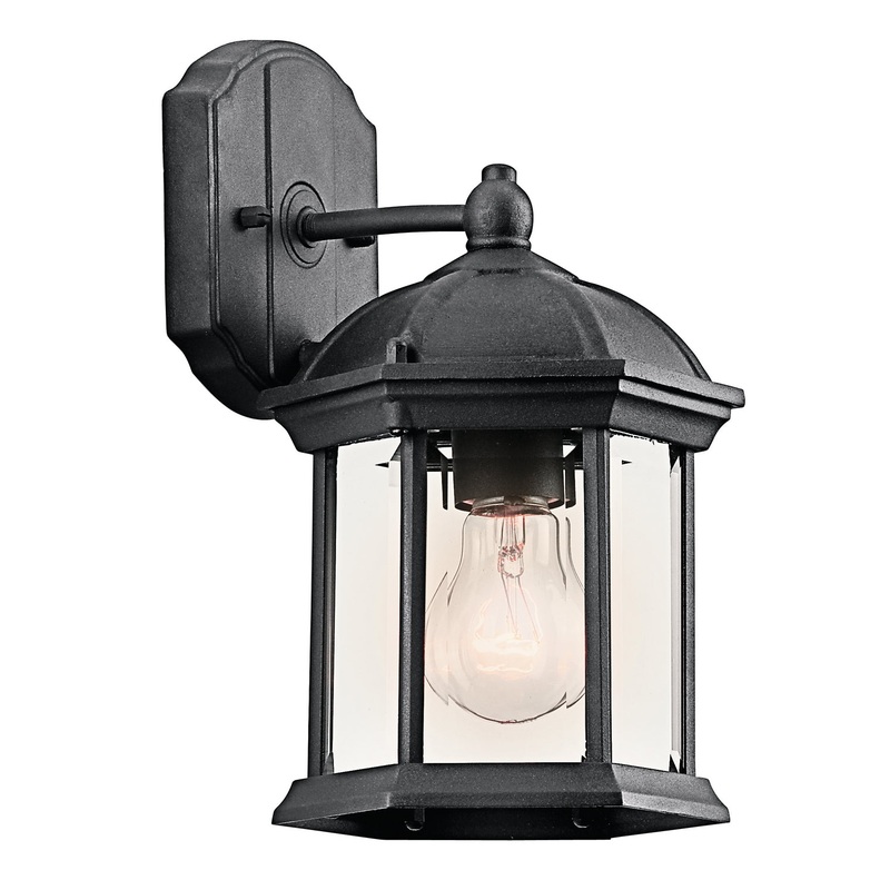 Kichler 49183BK One Light Outdoor Wall Mount, Black