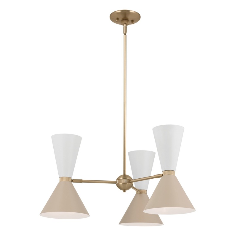 Kichler 52565CPZGRG Six Light Chandelier, Champagne Bronze
