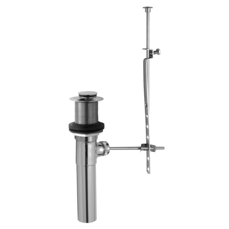 Lavatory Drain Pop-Up Less Overflow 1-1/2 Inch Polished Chrome 8 Inch Length 7-4/5 Inch Width
