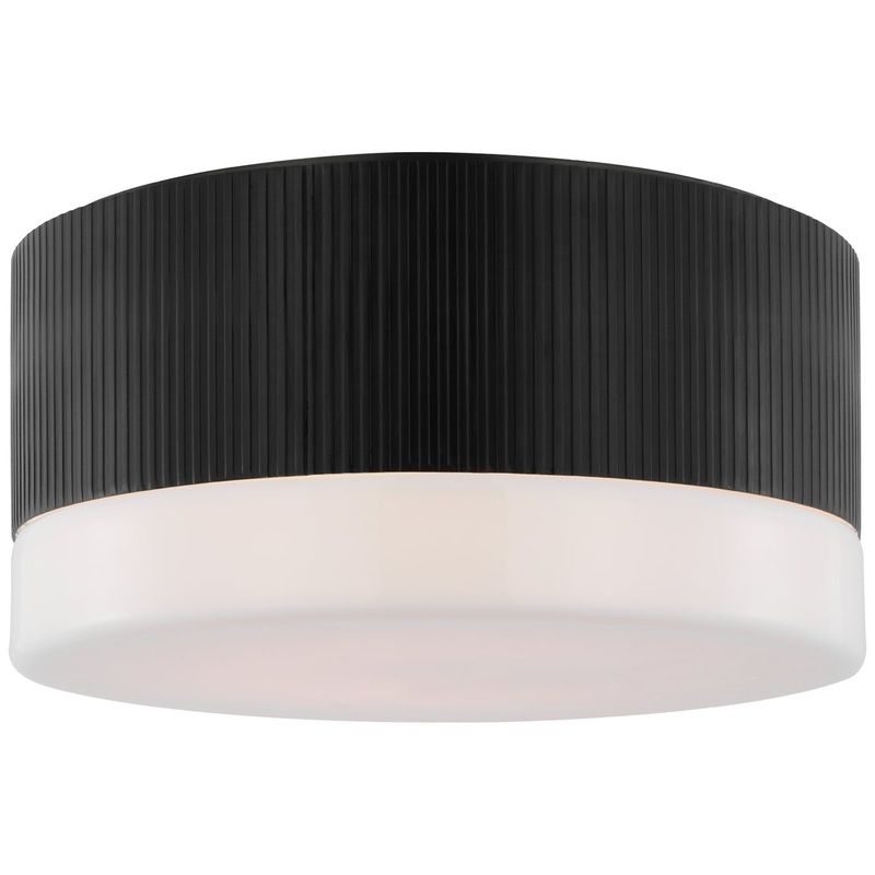 LED Flush Mount from the Ace Collection in Bronze Finish by Visual Comfort Signature