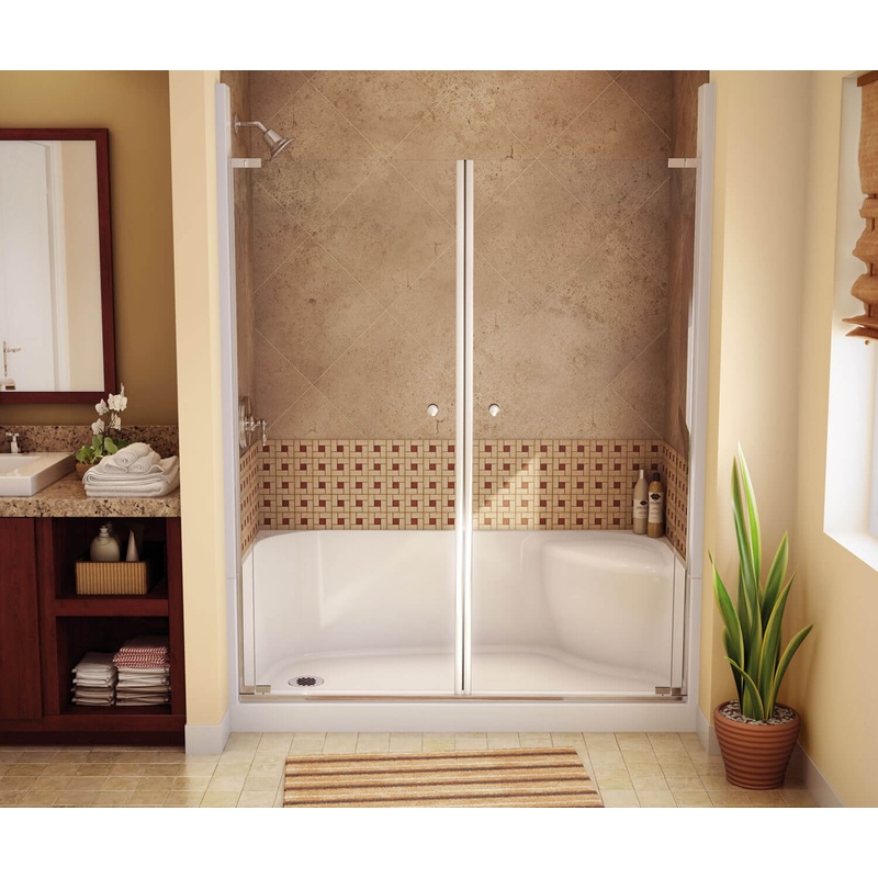 MAAX 145045-000-002-583 SPS 3460 AFR AcrylX Alcove Shower Base with Center Drain in White