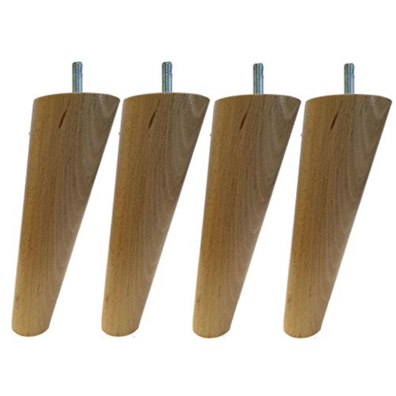 Margot Vintage CompassoSet di 4Piedi di Rete, Legno, Vernice Naturale, 7x 7x 20cm