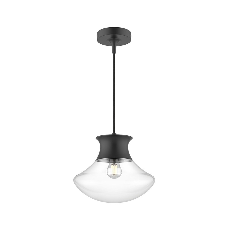 One Light Pendant from the Marcel Collection in Aged Gold|Chrome|Matte Black Finish by Alora
