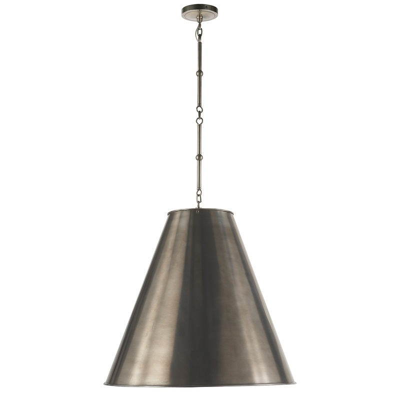 Two Light Pendant from the Goodman Collection in Antique Nickel Finish by Visual Comfort Signature