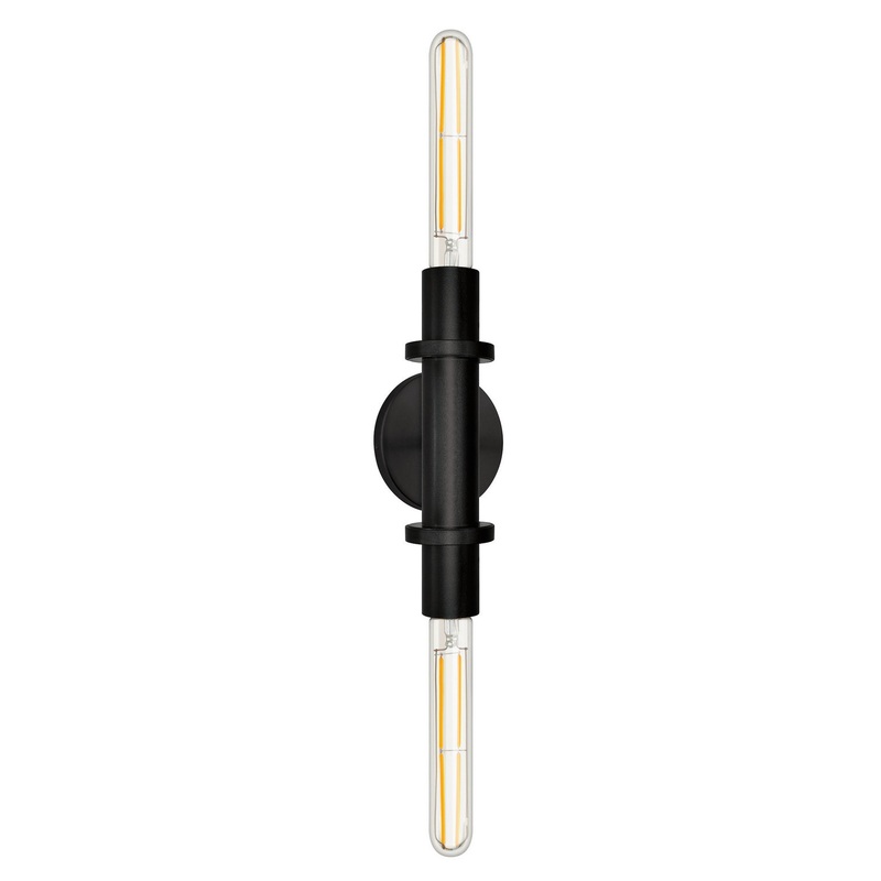 Wall Sconce from the Firenze Collection in Black Finish by Stone Lighting