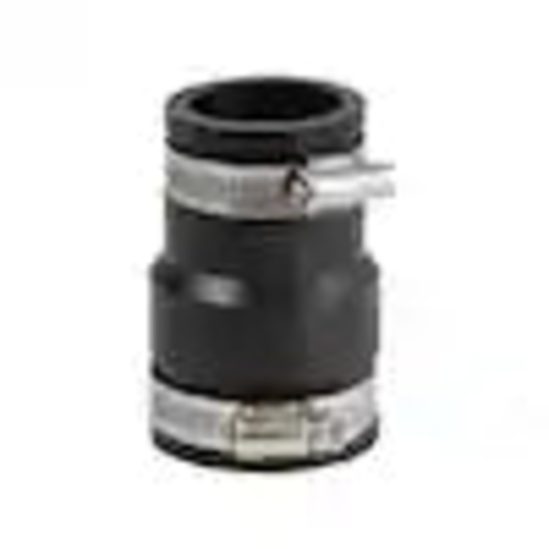1-1/2 in. x 1-1/4 in. PVC Flexible Reducing Coupling with Stainless Steel Clamps