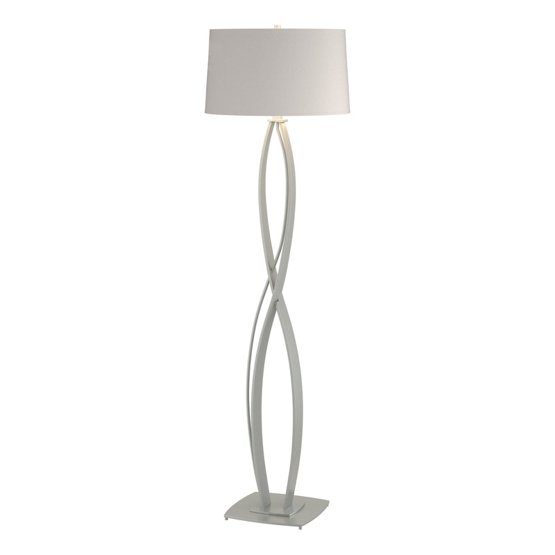 Almost Infinity Floor Lamp Vintage Platinum Flax Shade (SE)