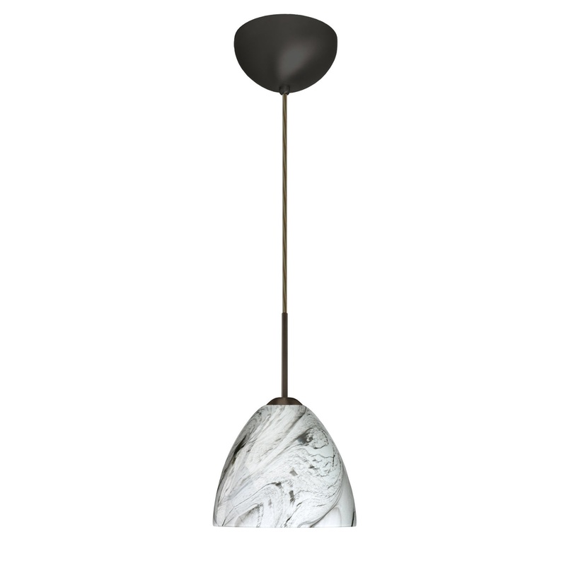 Besa 1BC-7572MG-HAL-BR Sasha One Light Pendant Bronze